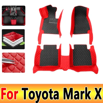 Автомобилни стелки за Toyota Mark X X130 2010-~ 2019 Луксозни кожени постелки, детайли на интериора, автомобилни аксесоари, 2011 2012 2013