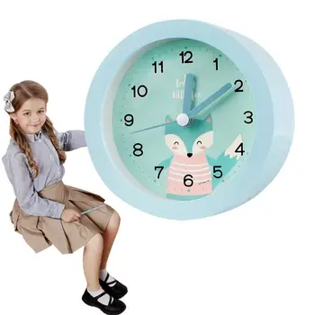 Алармен часовник за деца, Безшумен Таймер за сън в продължение на няколко секунди, Cartoony Малък будилник със светлината, Без силен тиканья