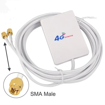 Антена LTE 3G, 4G TS9 CRC9 SMA Конектор и 4G LTE рутера Външна антена за Huawei 3G LTE 4G Рутер и Модем Кабел с дължина 2 м