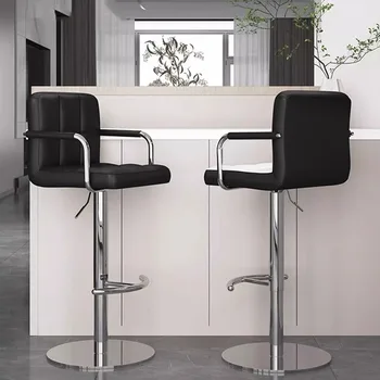 Бар столове за кухня с висок прием, Въртящи се на Ергономични Бар столове за всекидневна, Модерна Въртяща мебели Taburete Alto, HY