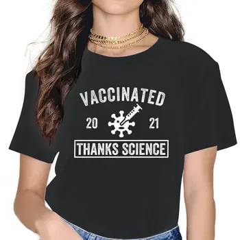 Благодаря за наука, Което Ме Подстрелили, Дамски Дрехи 2021 Г., Выжившая и Вакцинированная, тениска Harajuku, Реколта Дамски Блузи