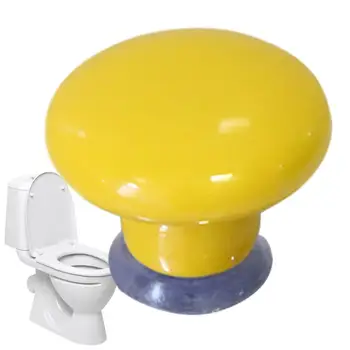 Бутон за тоалетна, декоративна залепваща врата копчето, Кръгъл бутон, тласкач, за да проверите за последна дума в писоар за детска стая, тоалетна, кухня