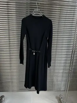 В есенно-зимната мода 2023, нова дамска рокля с ключалка 0916