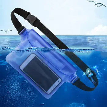 Водоустойчив поясная чанта, 3-слойная запечатани чанта за съхранение на мобилен телефон, плажни аксесоари на открито, 18 x 22 см, директна доставка
