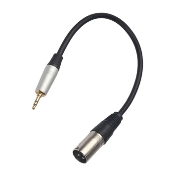 Горещ жак 3,5 Мм за стереоразъема аудио кабел с 3,5 Мм за свързване на стереоразъема До 3-номера за контакт микрофон XLR-штекерному аудиокабелю-адаптер 0.