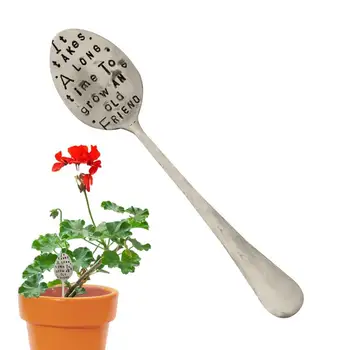 Градински маркер Приятелски Подарък етикети с растения, лъжица с ръчно изписано, Забавен Маркер за градинско изкуство, за Многократна употреба знаци с растения за зеленчуци и