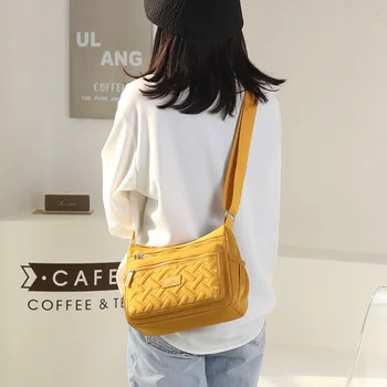 Дамска чанта-месинджър Y2k, найлон Оксфорд водоустойчива чанта през рамо, ежедневна пътна чанта през рамо с голям капацитет bolsa feminina