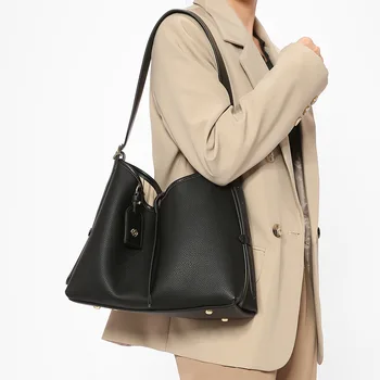 Дамска чанта с голям капацитет, висококачествена чанта-тоут, модерна чанта през рамо от изкуствена кожа, чанта през рамо