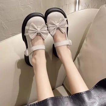 Дамски обувки в стил Лолита, Японски стил, Мери Джейн, ретро, Обувки на висок ток и платформа, модни за колеж Удобни тънки обувки 2023 година.