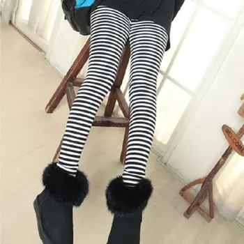 Дамски тесни гамаши дължина до щиколоток, черно-бели панталони в хоризонтална лента, чорапогащници