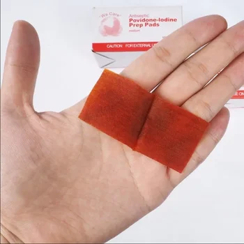Дезинфекция на Антибактериални памучни дискове с йодофором 100 броя 3x6 см, Памучни дискове за битова дезинфекция, почистване от наранявания