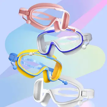 Детски плувни очила с висока разделителна способност За момчета и момичета, водоустойчив Фарове за очила за плуване, детски Силиконови очила за плуване.