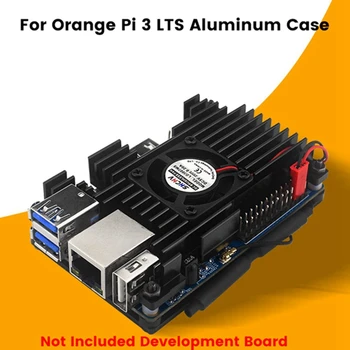 За Orange Pi 3 LTS алуминиев корпус с охлаждащ вентилатор за Защита на таксите за развитие на охлаждащ кожух Корпус пасивно охлаждане