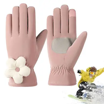 Зимни ръкавици за жени със сензорен екран, топли ръкавици за колоездене, шофиране на мотоциклет, студени ръкавици, ветроупорен нескользящие дамски ръкавици