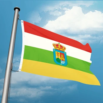 Испания Испански флаг Ла Риоха 3 фута x 5 фута който да се вее знамето от полиестер 90*150 см с двойно проникване по поръчка за външно и вътрешно приложение