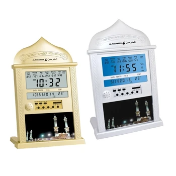 Календар на джамията на Мюсюлмански Молитвен масичка Часовник Аларма Календар на ислямската джамия Цифров