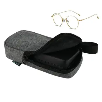 Калъф за очила, с Твърд корпус Държач за очила Пътен калъф за слънчеви очила Стъклен защитен калъф с чанта за съхранение Унисекс калъф за слънчеви очила за