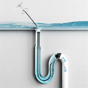 Канализационната тръба с дължина 60 ~ 300 см Unblock Змия Пружина тръба Инструмент за дноуглубления Косата в банята Инструмент за почистване на канализация на мивки Кухненски Принадлежности за баня,