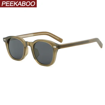 Квадратни слънчеви очила Peekaboo CP от амониев uv400 зелено-кафяв цвят унисекс в ретро стил за жени, летен стил 2024, топла разпродажба за мъже