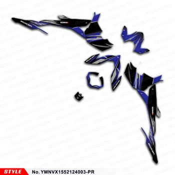 Комплект винилови стикери с потребителски графика за Yamaha Aerox NVX 155 NVX155 2021 2022 2023 2024, фирмен номер YMNVX1552124003-PR