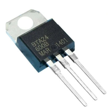 Комплект от 5 броя T0-220AC, стандартни симисторы SCR 600V 25A BTA24-600B