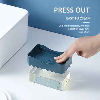 Кутия за гъби 2 в 1, Захранващи сапун за ръце, кухненски Принадлежности, Двуслойни пластмасова опаковка течен сапун, гъба, държач за-чистач, калъф