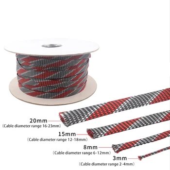 Лавово-червен HiFi аудио кабел с плетени облицовки Сигнален кабел Ntes Кабел динамиката на Външната Капачка на Окото
