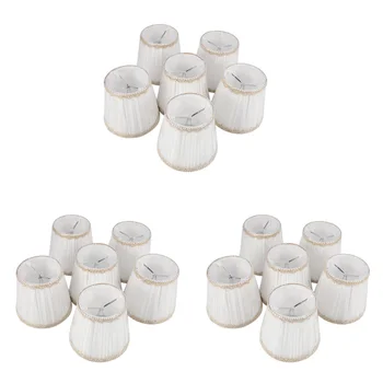 Лампиони за полилея САМО за крушки Комплект от 18 бели абажуров