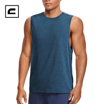 Леки мъжки тениски CRZ YOGA, бързо съхнещи спортни тениски за тренировки без ръкави, за джогинг, за мускулите.