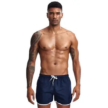 Летни мъжки плажни шорти за плуване на съвсем малък, бързо съхнещи шорти за къпане с джоб, за тренировки в залата за фитнес, спортни къси панталони