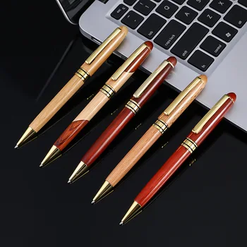 Луксозна дървена химикалка химикалка в ретро стил, маркови химикалки, махагон, канцеларски материали, Ученически пособия, канцеларски материали за студенти 036044