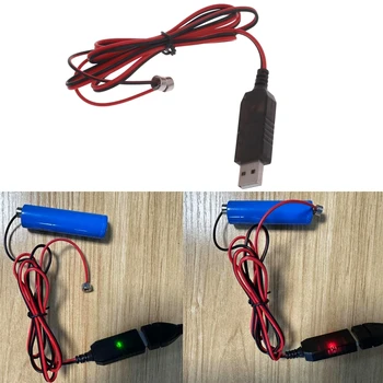 Магнитен USB-кабел за зареждане + адаптер Type-C за 18650 26650 14500 16340 акумулаторни батерии, Магнитен тел