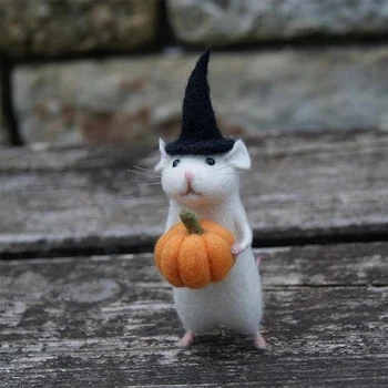 Мишка за Хелоуин, держащая тема на фестивала тиква, Мини-мультяшная мишката 7,5 см, креативни подаръци за фестивалната парти
