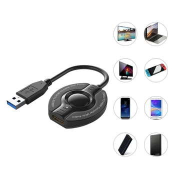 Многофункционален кабел-конвертор на 1080P 60HZ, USB 3.0 видео адаптер с висока скорост за КОМПЮТЪР, лаптоп, проектор