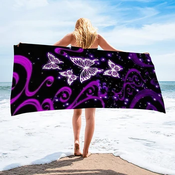 Модно плажна кърпа с пъстри шарени пеперуди, быстросохнущее купальное кърпа от микрофибър, постелката за йога и сауни, подаръци за жени