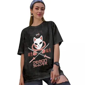 Мъжка тениска D-Demon ' S-Slayer Sabito, Выстиранные Тениски, Красиви Летни Тениски KIMETSU NO YAIBA, Y2K, Ежедневни Блузи в Ретро стил По Поръчка, Идея за Подарък