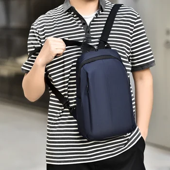 Мъжки ежедневни нагрудная чанта, лесен универсален модерен раница през рамо от плат Оксфорд