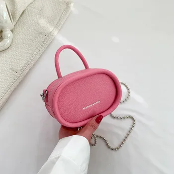 Ниша Чанта дамски нова 2023 верига чанта висококачествени едно рамо на кръста тяло и мини червило в чантата си 