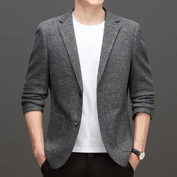 Нов Бутик Мъжка мода Business Gentleman, Британски Моден Тренд, Всекидневни Оборудвана Корейски Вариант на Официалния Сватбена Блейзър