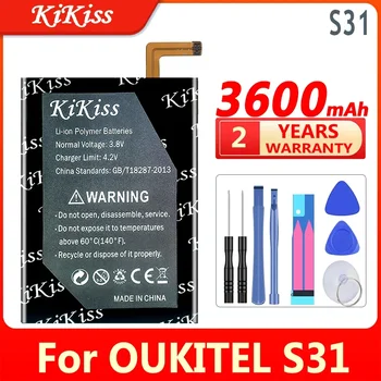 Нова батерия KiKiss капацитет 3600 mah S 31 за батерии на мобилни телефони OUKITEL S31