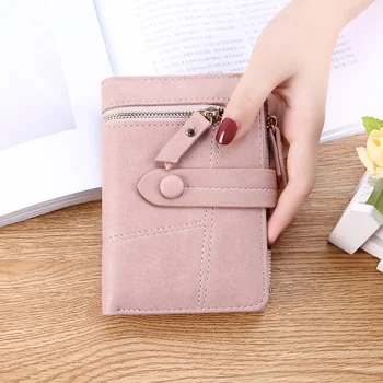 Нова дамски къс японската версия на чантата Tide Small Fresh Student, многофункционален сгъваем портфейл за пари, портфейл