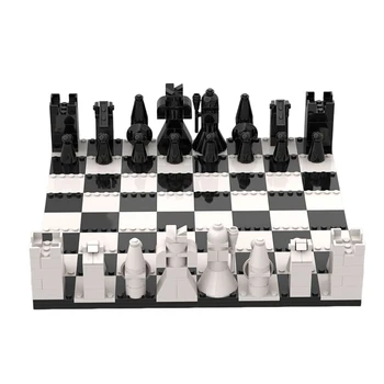Новата шахматната дъска, набор от градивни елементи, мини фигурки, играчки