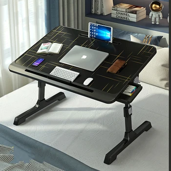 Нощни бюро, малка масичка за лаптоп големи размери, сгъваема мързелив маса, бюро за студенти в общежитието, HY