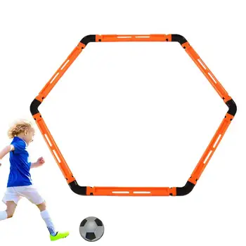 Обръчи за подвижност, Футболни спортни пръстени, Подвижни футболни шестиугольные пръстени за тренировка скорост и подвижност, пръстени за физическа подготовка.