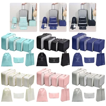 Опаковъчни кубчета X6HD за куфари, 7 бр., чанти-организаторите за багаж, водоустойчив опаковъчни кубчета за куфари