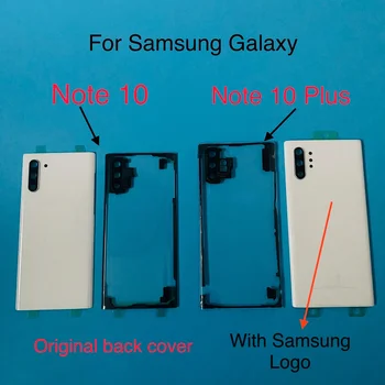 Оригинал За SAMSUNG Galaxy Note 10 N970 N970F NOTE10 + Plus N9750 N975F Задния Капак на Отделението за батерията Задната със Стъклен Капак на Корпуса