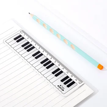 пластмасова линийка за чертане с размер 15 см, запомнете, училищни клавиатура за пиано, пластмасови директна линия, инструмент за рисуване, ученически пособия