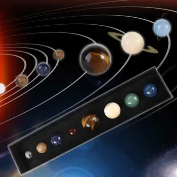 Подарък за рожден Ден на Изследване на космоса Осем планети Скъпоценни Планетата Събиране на проби от естествен камък Кристална топка на Слънчевата система
