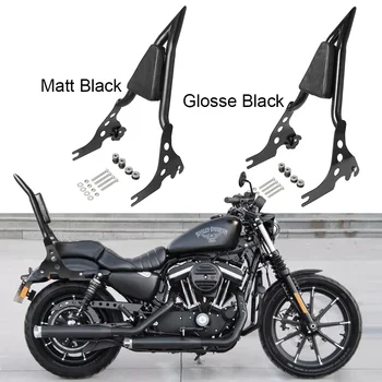 Подвижна облегалка на мотоциклет Cafe Racer, възглавници за задните пътници, черен за Harley Sportster XL48 XL883 XL1200 2004-2019