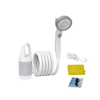 Портативен душ с маркуч 1,8 м Походный душ USB Акумулаторна батерия електрически душ за разходки плажни пътуване пешеходен туризъм почистване на автомобили